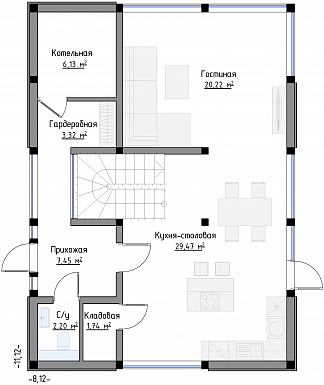 SCANDI 137 / План 1 этажа