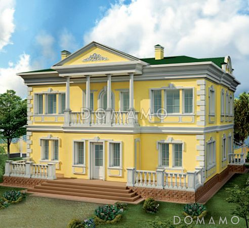 Проект двухэтажного дома в классическом стиле