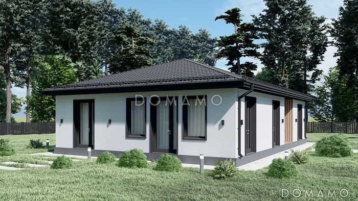 Проект одноэтажного дома с террасой S-119