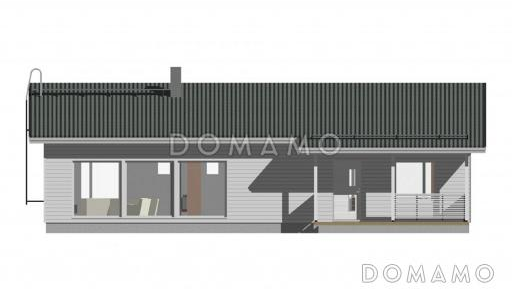 Проект каркасного дома 14х9 / Фасад 4
