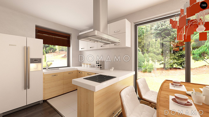 Проект классического одноэтажного дома из газобетона с тремя спальнями и светлой гостиной