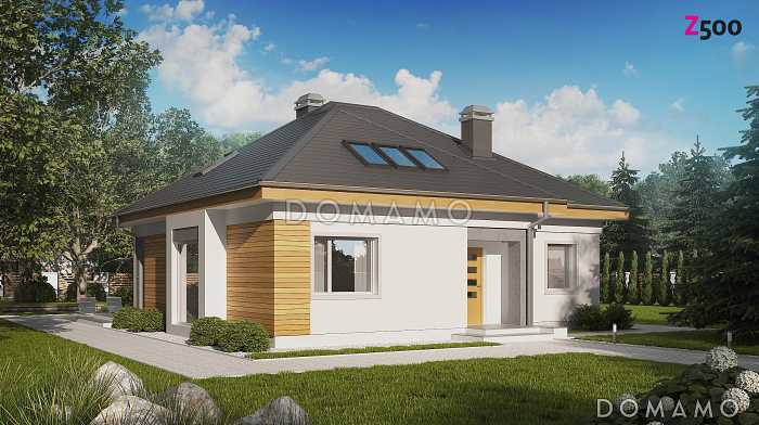 Проект мансардного дома из газобетона с двумя спальнями на первом этаже и двумя на мансарде