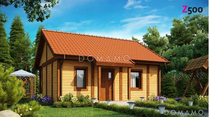 Проект маленького уютного одноэтажного дома из кирпича для круглогодичного проживания