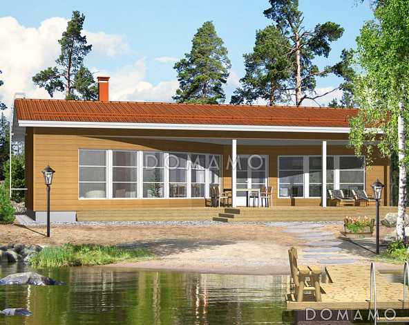 Проект каркасного дома с двумя спальнями