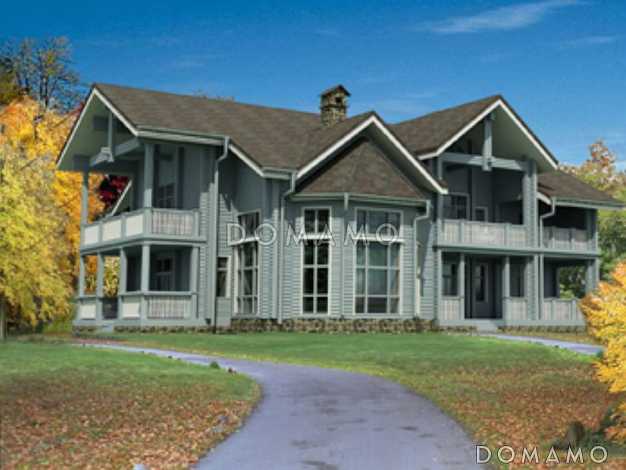 Проект двухэтажного дома из бруса