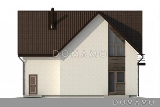 Компактный коттедж с 4 спальнями и гаражом на 1 машину / Фасад 2