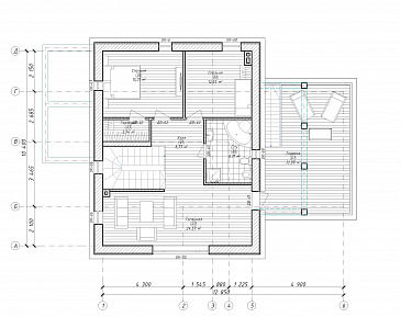 Проект загородного дома с плоской кровлей в стиле хай-тек S-228 / План 2 этажа