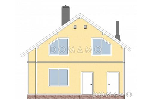 Проект дома из пеноблоков 9 на 10 / Фасад 3