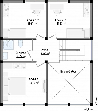 SCANDI 109 / План 2 этажа