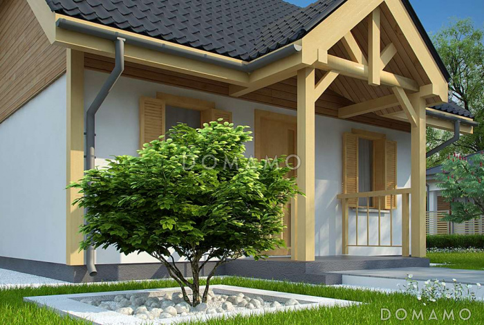 Проект небольшого уютного одноэтажного гостевого дома из кирпича