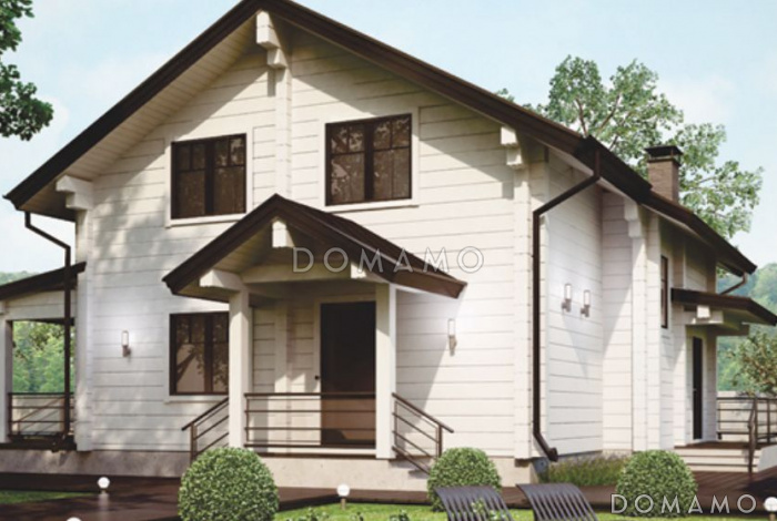 Проект дома из клееного бруса для большой семьи