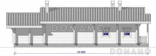 Проект бани c гостевой комнатой и котельной / Фасад 2