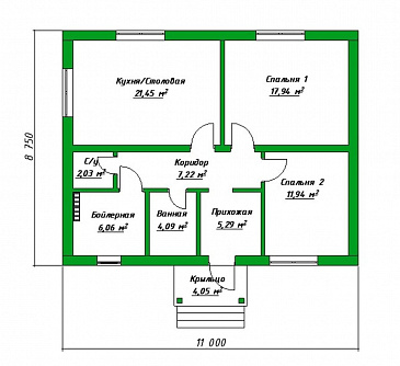 11-100 / План 1 этажа