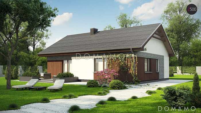 Проект небольшого уютного одноэтажного дома из газобетона с тремя спальнями