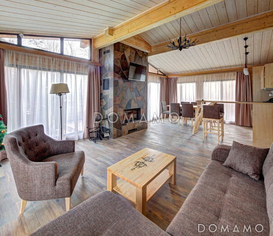 Проект одноэтажного дома из клееного бруса общей площадью 100 м. кв.