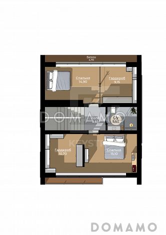 КейСтрой-260 / План 2 этажа
