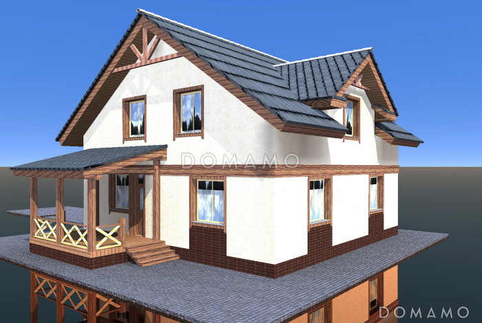 Проект коттеджа с квадратным планом