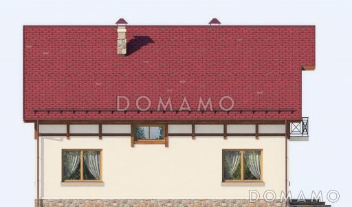 Проект рационально запланированного дома с мансардой и гостевой комнатой / Фасад 4