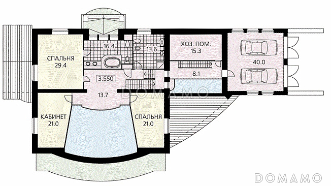 Дом в Американском стиле / План 2 этажа