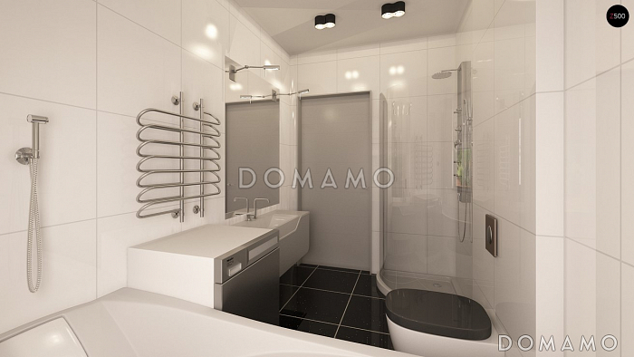 Проект классического одноэтажного дома из газобетона с тремя спальнями, светлой гостиной и гаражом