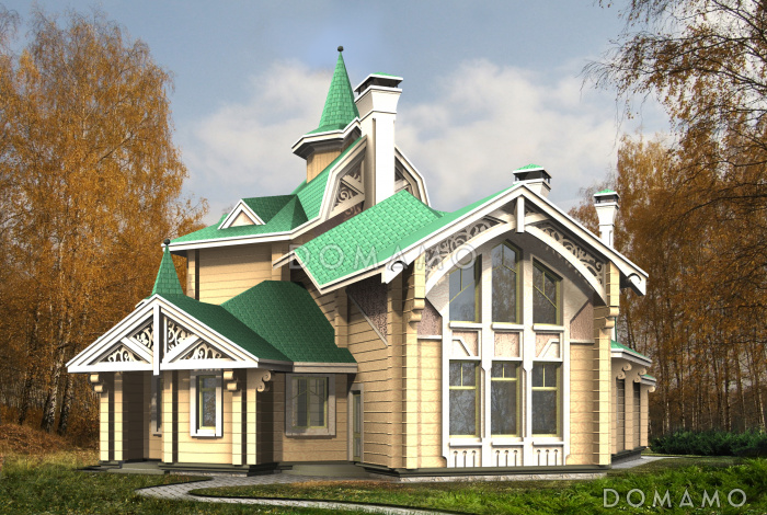 Проект бани с двухсветной гостиной