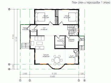 Каркасный дом "Лангсдорф" / План 1 этажа