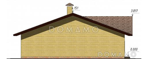Проект гаража на два автомобиля / Фасад 4