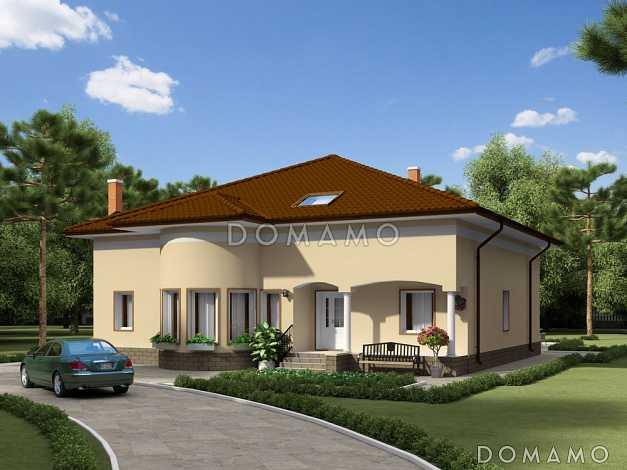 Проект дома с классической композицией фасадов и практичной планировкой