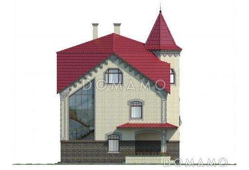 Проект коттеджа в готическом стиле / Фасад 4