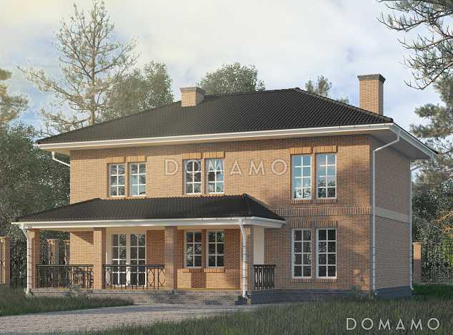 Проект двухэтажного дома с просторной гостиной, террасой и комнатой для отдыха