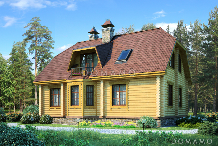 Проект традиционного усадебного дома из бревен