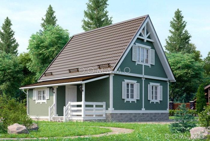 Проект дома из бруса с обшивкой вагонкой