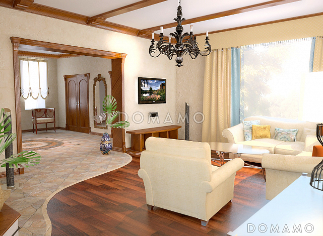 Проект кирпичного дома с многощипцовой крышей