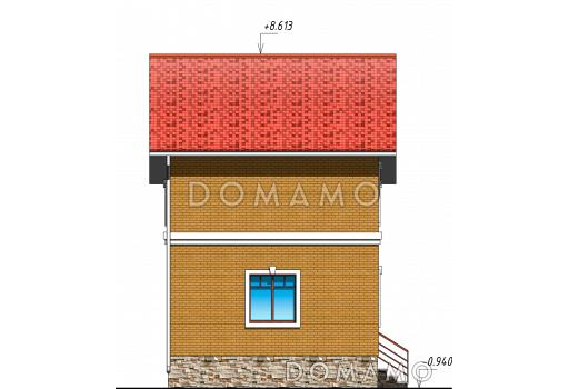 Проект компактного двухэтажного дома / Фасад 2
