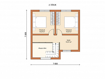 Двухэтажный дом «Гарди» / План 2 этажа