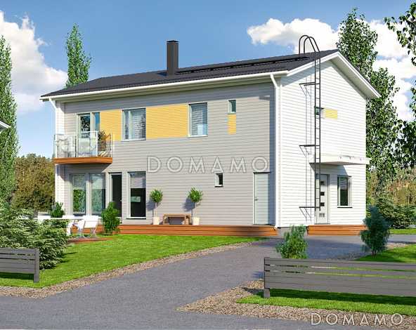 Проект полноценного двухэтажного каркасного дома