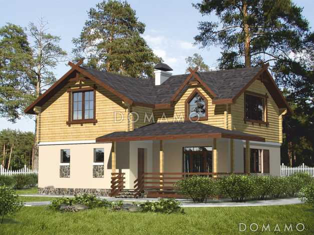 Проект жилого дома с террасой