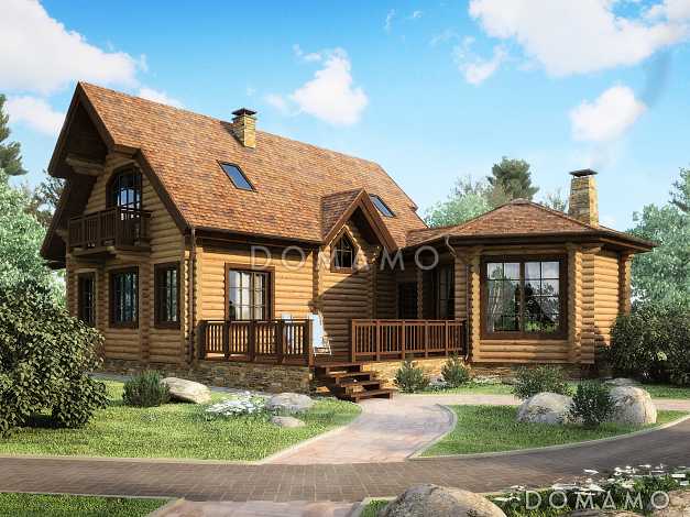 Проект уютного дома с тремя спальнями и необычной столовой-верандой