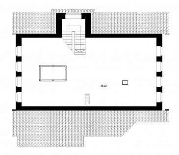 Проект газобетонного коттеджа со вторым светом и удобной хозяйской спальней / План мансардного этажа