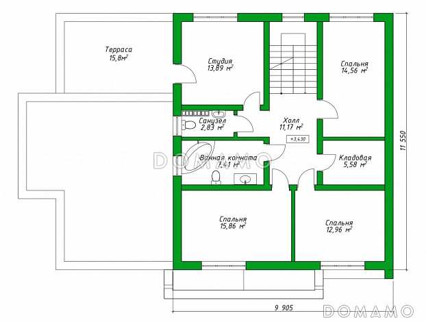 22-319 / План 2 этажа