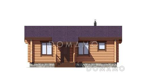 Проект бани с парной, душевой и комнатой отдыха / Фасад 1