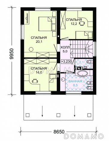 Проект небольшого дома / План мансардного этажа