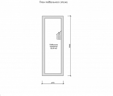 Проект двухэтажного жилого дома, запроектированного в современном стиле / План цокольного этажа