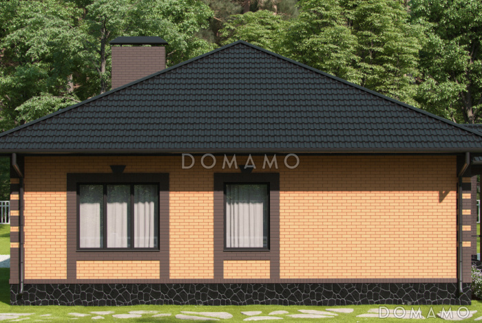 Проект загородного дома с ванной и душевой, просторной гостиной, гардеробной с окном, кладовой в котельной