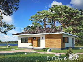 Проект одноэтажного дома по технологии ЛСТК с тремя спальнями и крытой террасой