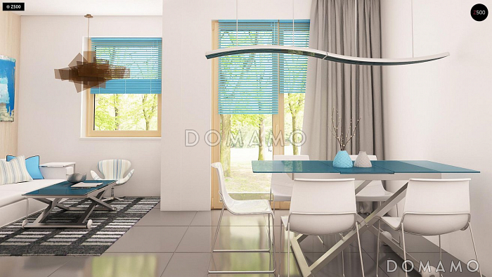 Проект дома из газобетона с мансардой, камином, кабинетом и гаражом