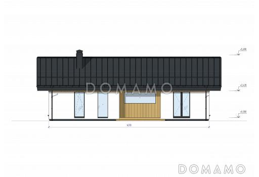 Проект дома из ж/б панелей с комбинированным фасадом SP-122-1 / Фасад 1