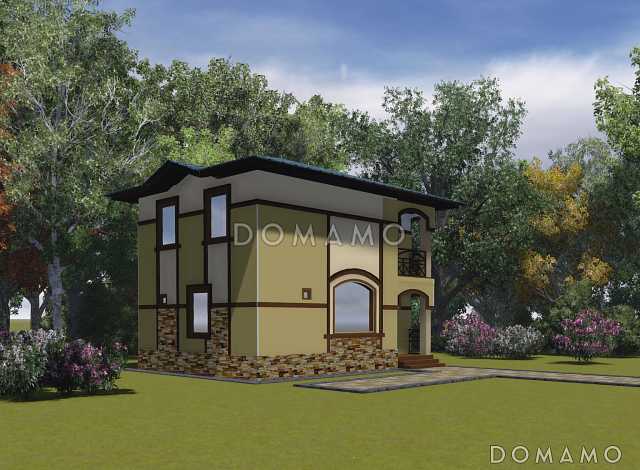 Проект двухэтажного дома с сауной